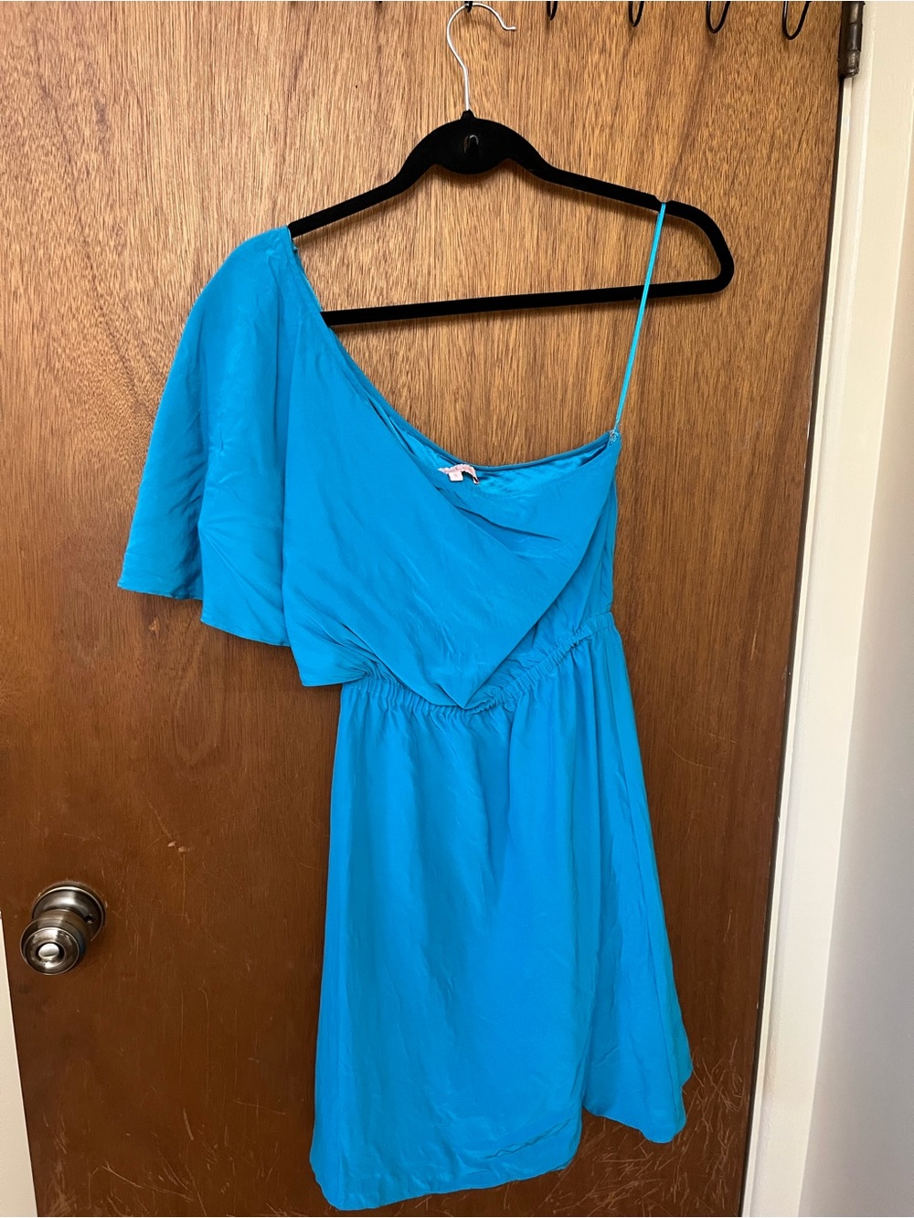 Blue One-Shoulder Women’s Dress
